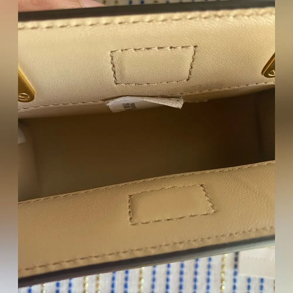 Tory Burch Lee Radziwill Nano Bag Moose Brow NEW
